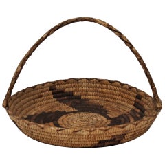 Early 20th Century Papago Indian Handled Basket