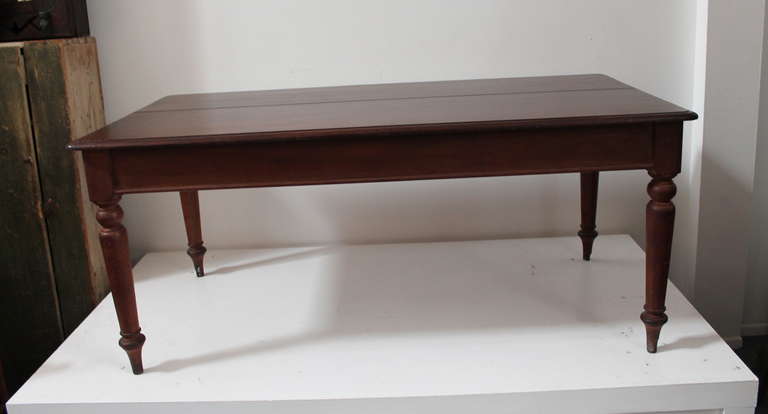 19Th Century Monumental  Early Walnut Harvest Table In Excellent Condition In Los Angeles, CA