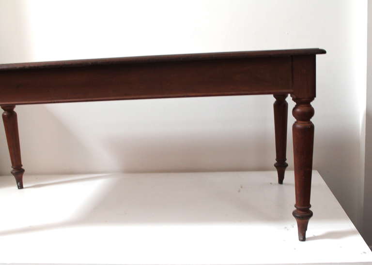 19th Century 19Th Century Monumental  Early Walnut Harvest Table