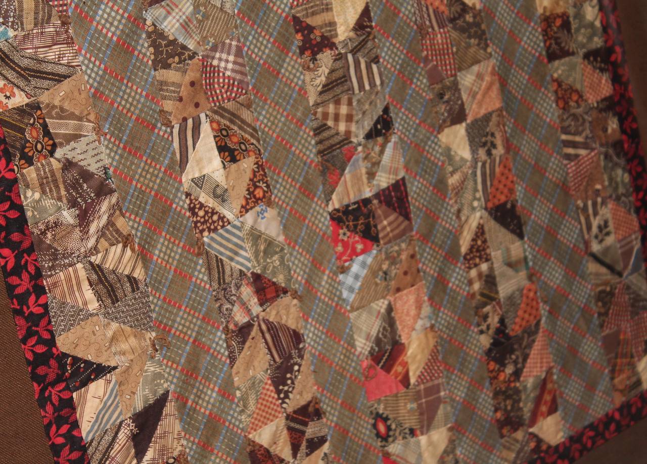 19th century early New England mini pieced doll quilt in amazing as found condition. This is a great example of wonderful workmanship and great condition. These early little beauties are very rare to find. A wonderful addition to any quilt or Folk