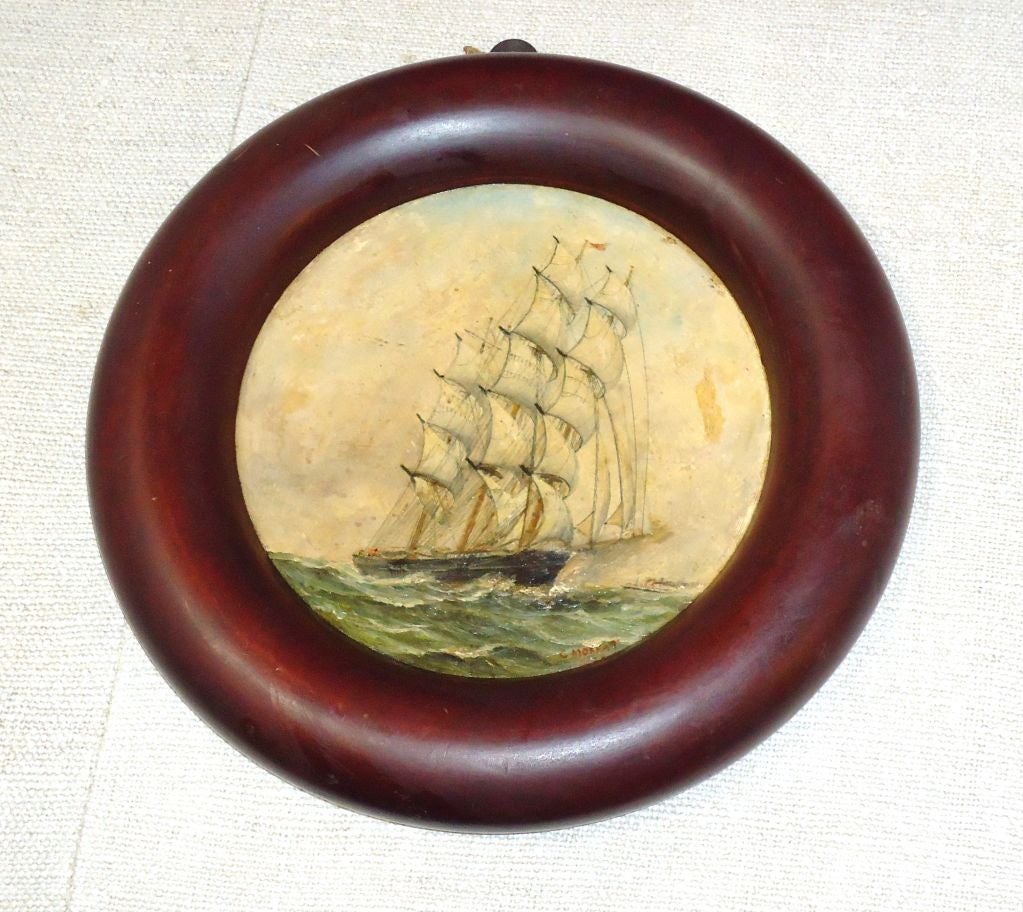 Fantastic Signed&dated C.moffat 1907/american Nautical Painting