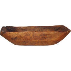 18th Century Hand-Carved Wood Trencher or Bowl from Pennsylvania