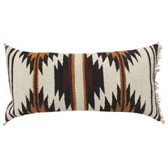 Navajo Geometric Indian Weaving Bolster Pillow