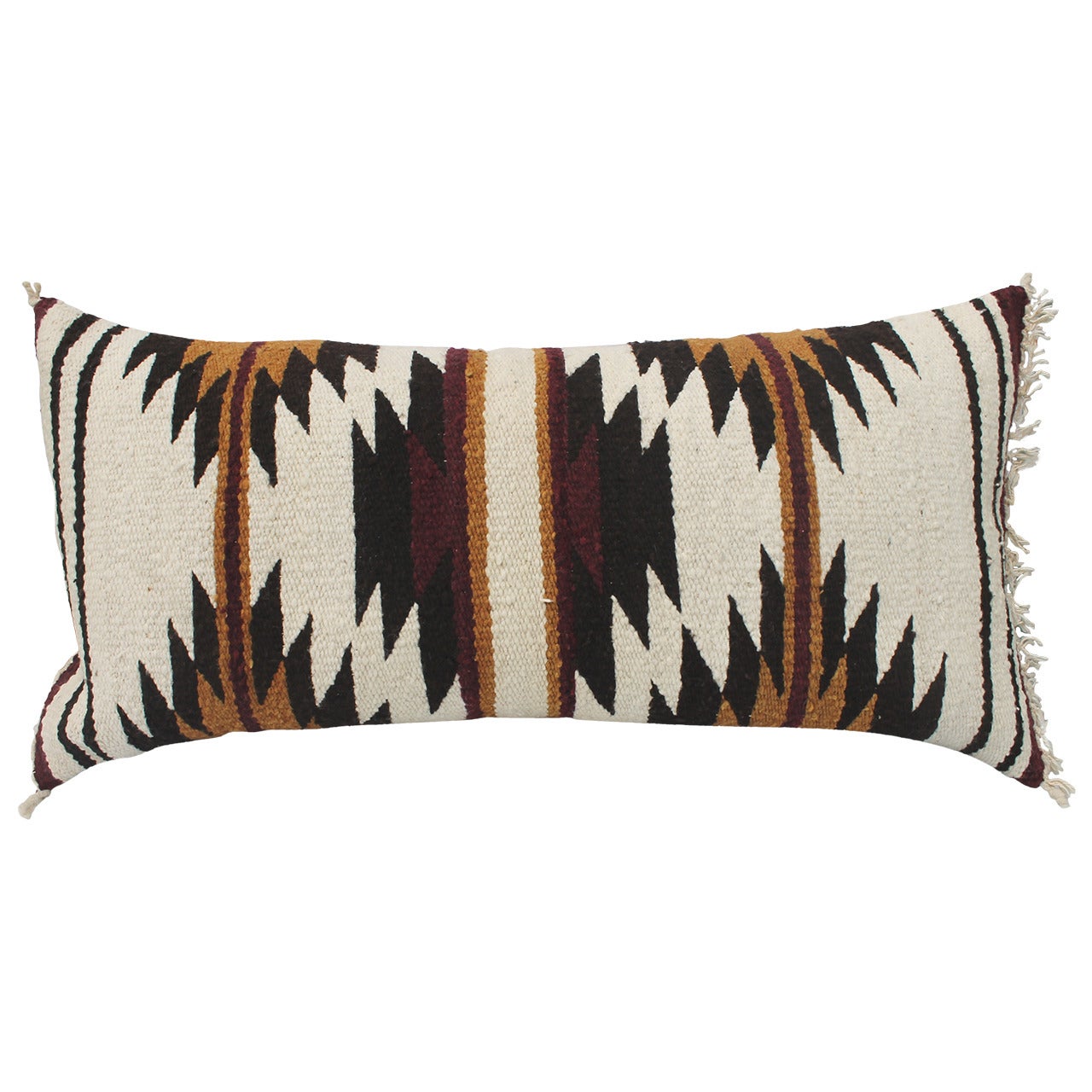 Navajo Geometric Indian Weaving Bolster Pillow