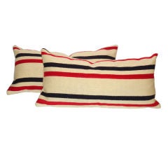 Vintage 1930's Texcoco Indian Weaving Bolster Pillows