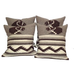 Vintage 1930's Wool Saddle  Blanket Pillows  W/ Horses