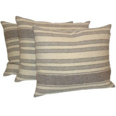 Wool Saddle Blanket Pillows W/linen Back