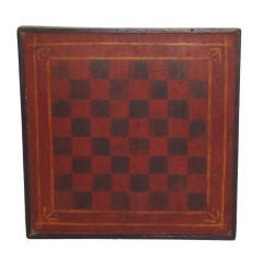 19thc Original Painted Gameboard From New England