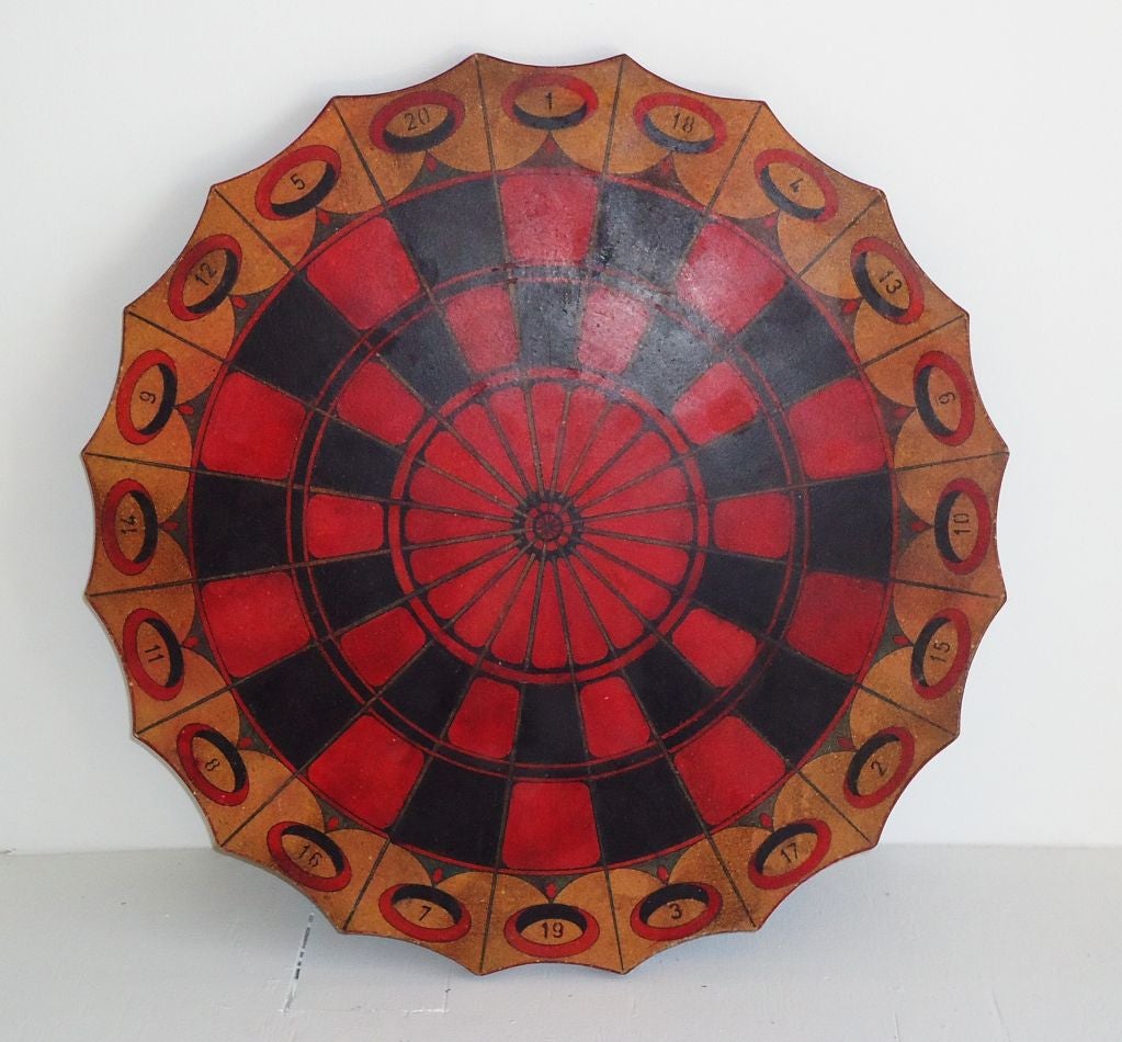 Folky & Geometric Early 20thc Dart/game Board