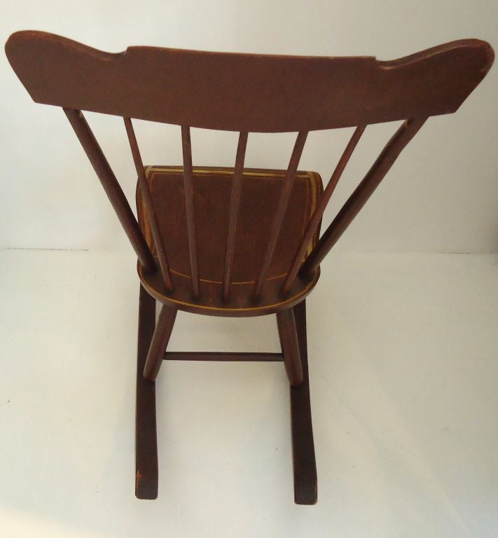 how to paint a wooden rocking chair