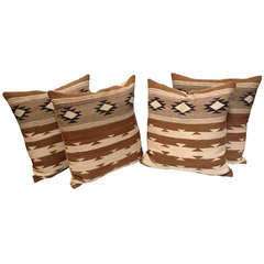 Group of Four Navajo Indian Weaving Pillows
