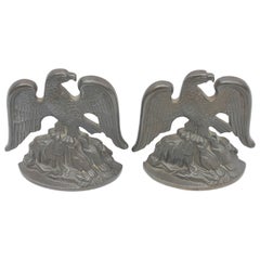 Bronze Eagle Bookends Signed and Dated, 1931