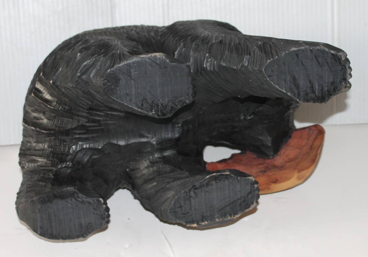 bear sculpture wood
