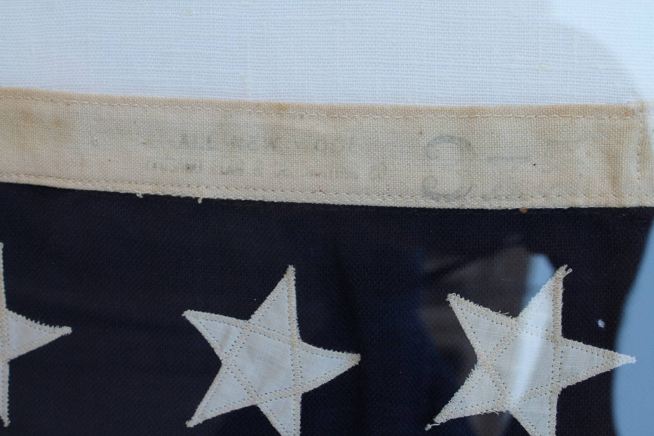 American Classical Monumental 48 Star Ships Flag in Custom Frame