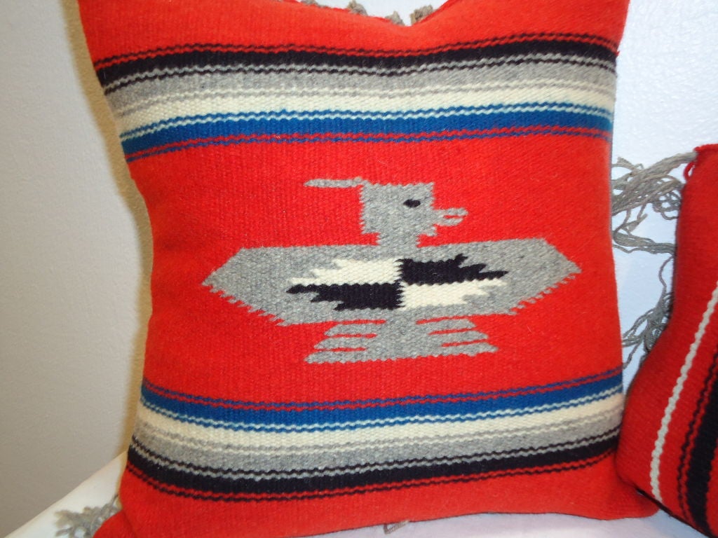 20thc Mexican Indian Chimayo Weaving Pillows (3)