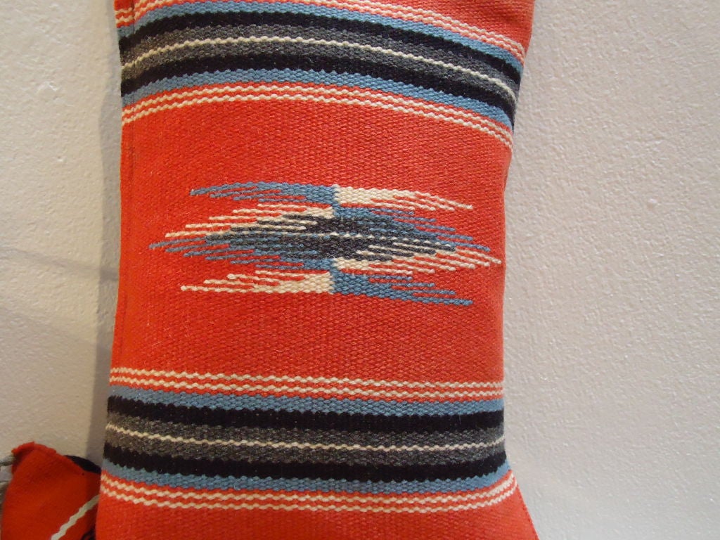 Wool 20thc Mexican Indian Chimayo Weaving Pillows (3)