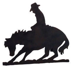 Early  20thc  Iron Ranch Trade Sign W/ Wall Mount