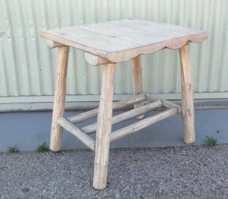 Original White Painted Rittenhouse Hickory Side Table