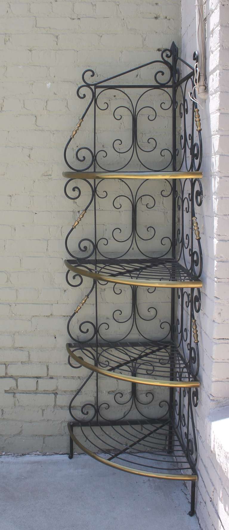 brass corner shelf