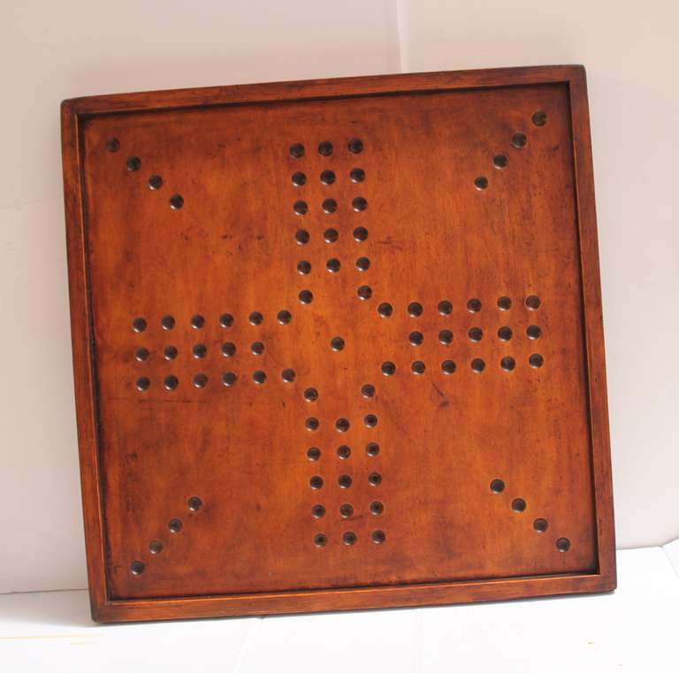 Mid-20th Century Monumental Early 20th Century Original Painted Game Board