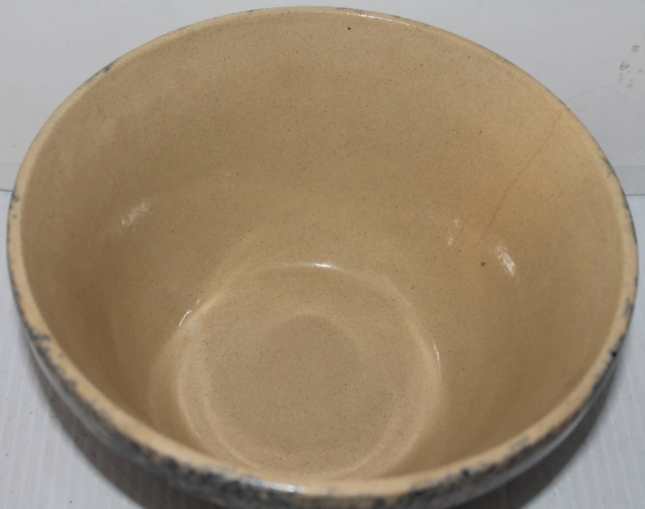 This item is one of three mixing bowls from a rare collection. This item has been well taken care of and is in excellent condition. This item has minor wear consistent with its age.
