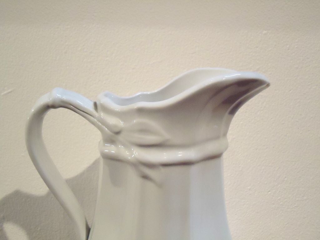 American 19thc Ironstone Pitcher In Fantastic Form & Condition