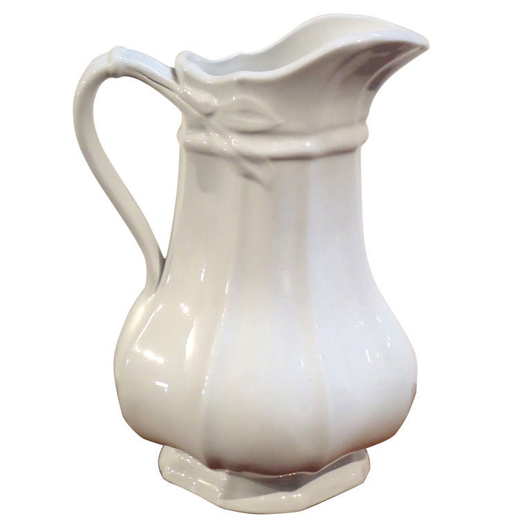 19thc Ironstone Pitcher In Fantastic Form & Condition