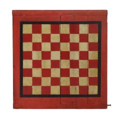 Antique Fantastic 19thc Original Painted Gameboard From The Midwest