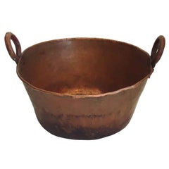 Used 19thc Copper Kettle With Double Handles