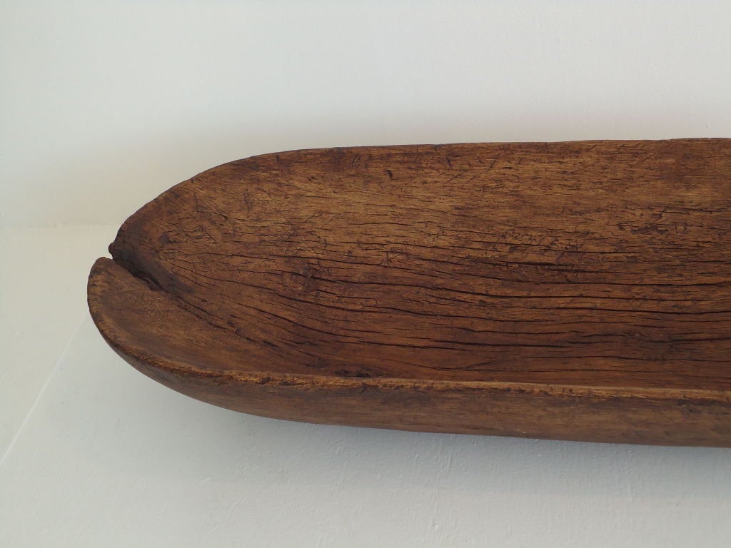 American 18thc Hand Carved Dough Bowl From New England