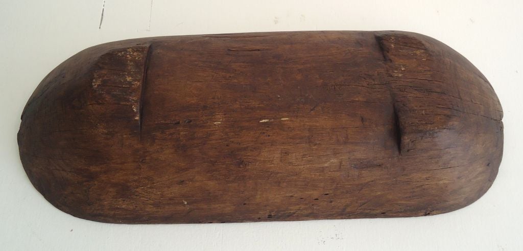 18th Century 18thc Hand Carved Dough Bowl From New England
