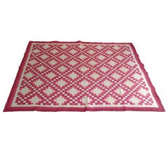 Wonderful Rasberry & Pink Triple Irish Chain Quilt