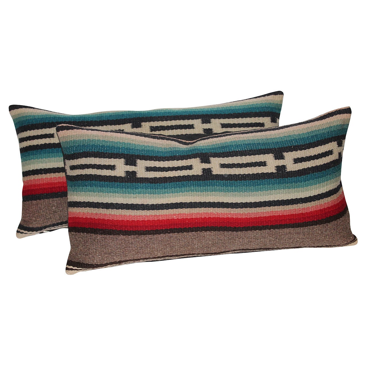 Pair of Mexican Serape Pillows