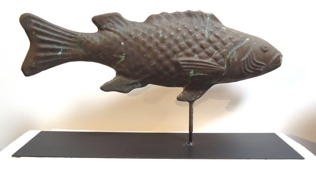 Folky Late 19thc Cod Fish Weathervane From New England