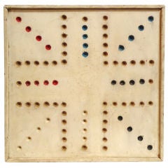 Antique Late 19th C. Chinese  Checkers Gameboard
