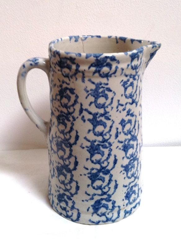 Beautiful 19th C. Spongeware Pitcher
