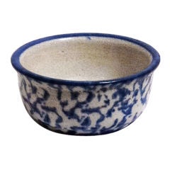 19th C. Miniature  Designed Spongeware Bowl