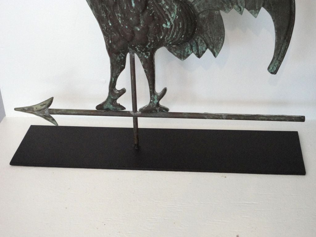 19thc Fantastic Form & Surface Rooster Weathervane 2
