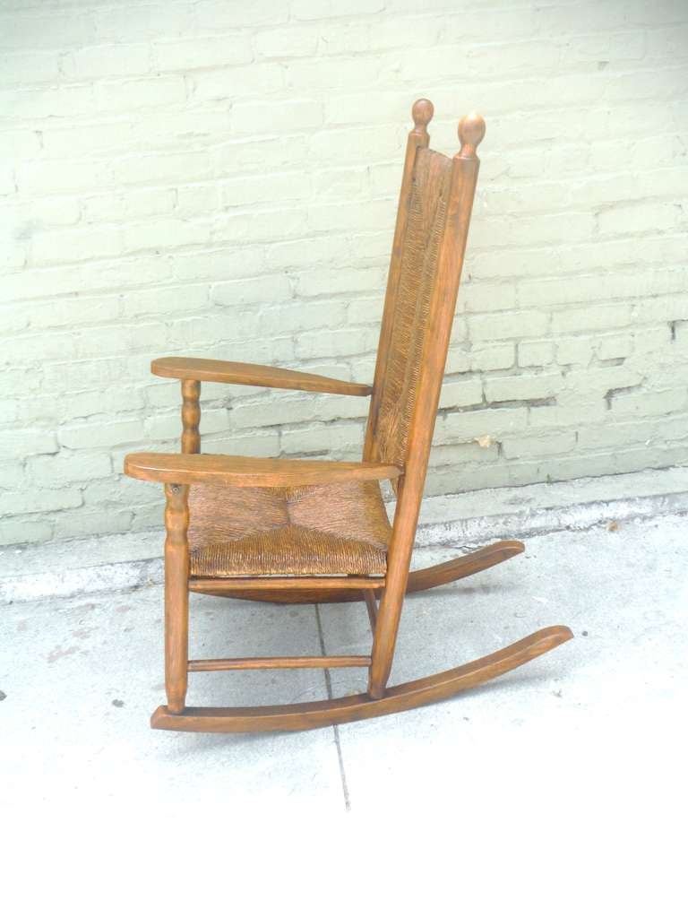 Rustic Porch Rocking Chair From The Adrondacks In Excellent Condition In Los Angeles, CA