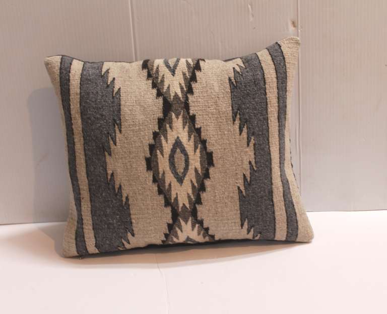 Woven Pair of Geometric Navajo Weaving Pillows