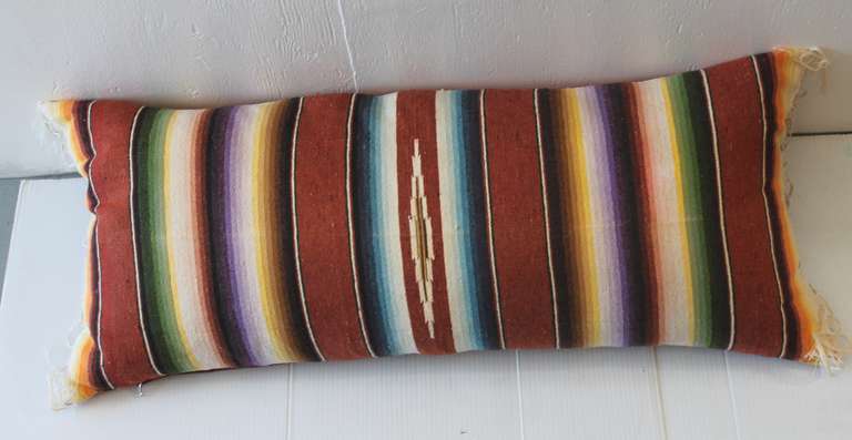 American Amazing Mexican Serape Bolster Pillow
