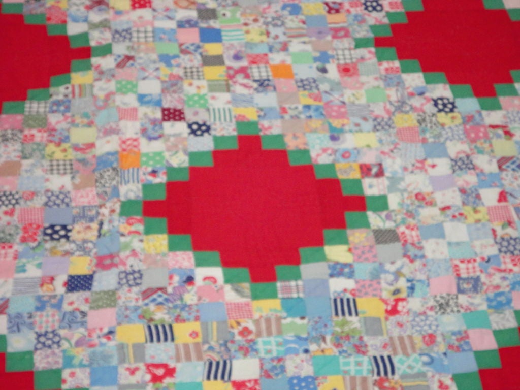 Mid-20th Century Patchwork One Patch Quilt From Ohio