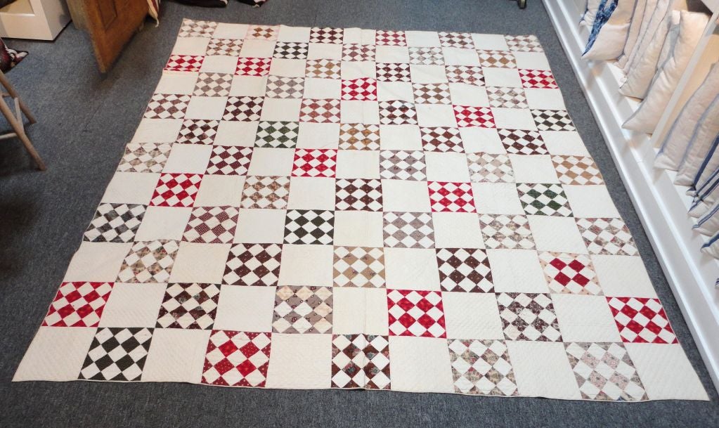 Rare & Early Chimney Sweep Pattern  New England Quilt