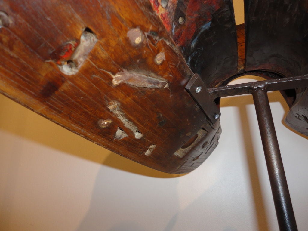 Rare & Early 19thc Handmade Wood Saddle Holder On Stand 6