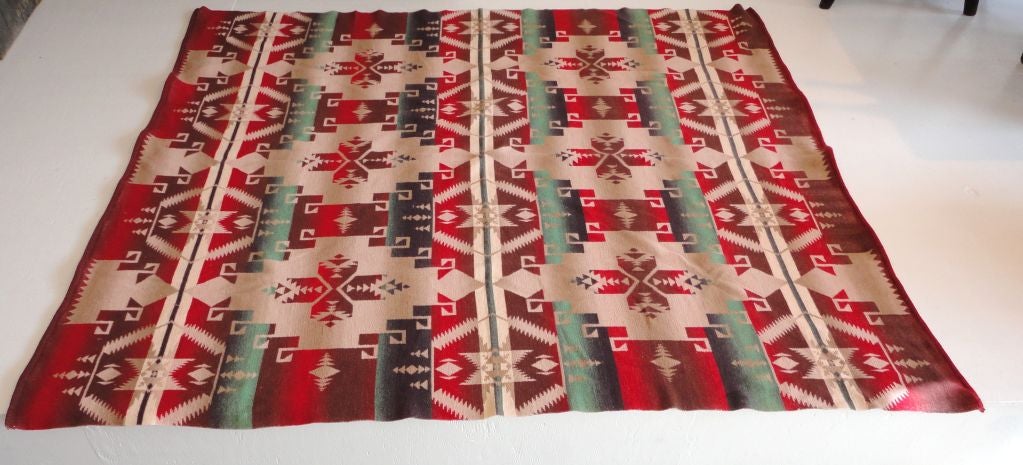 1930's Beacon Trade Blanket With Original Binding