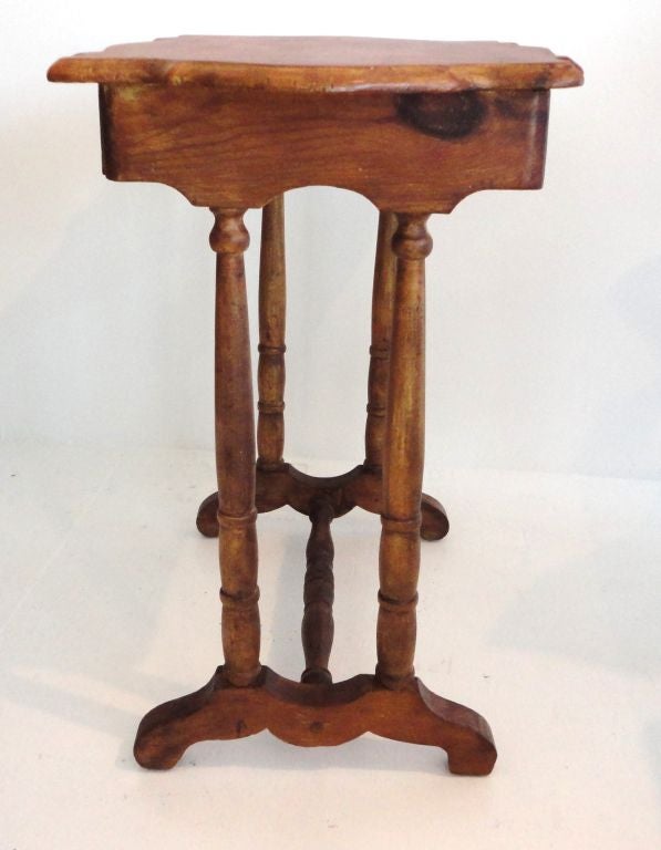 19thc Pine Cottage Side Table Or Night Stand 2