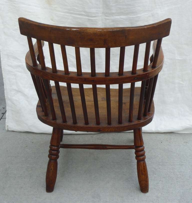 18th Century and Earlier 18thc English Birdcage Windsor Arm Chair