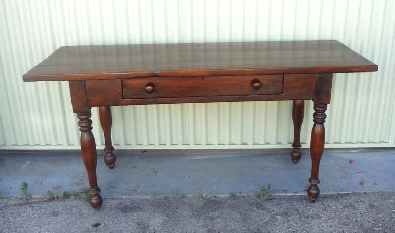 Fantastic 19thc Serving or Sofa Table w/ Drawer