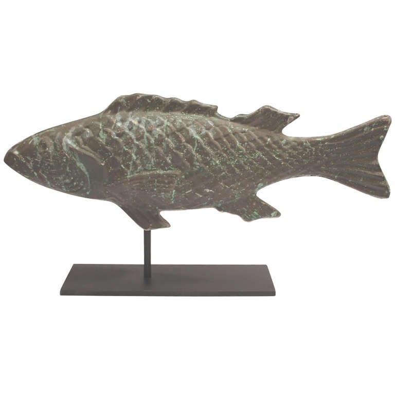 20th Century Copper, New England Cod Fish Weather Vane at 1stDibs