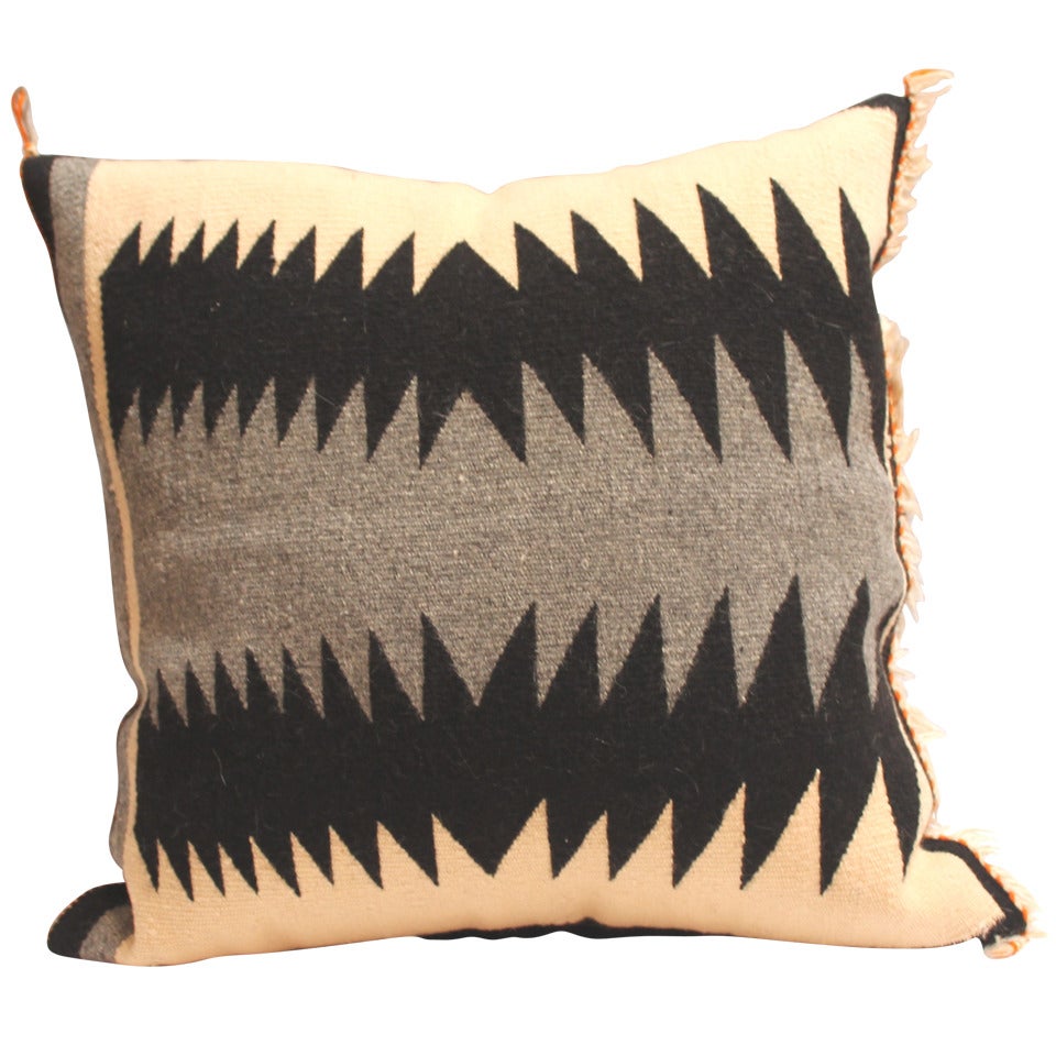 Black and Grey Germantown, Navajo Indian Weaving Pillow